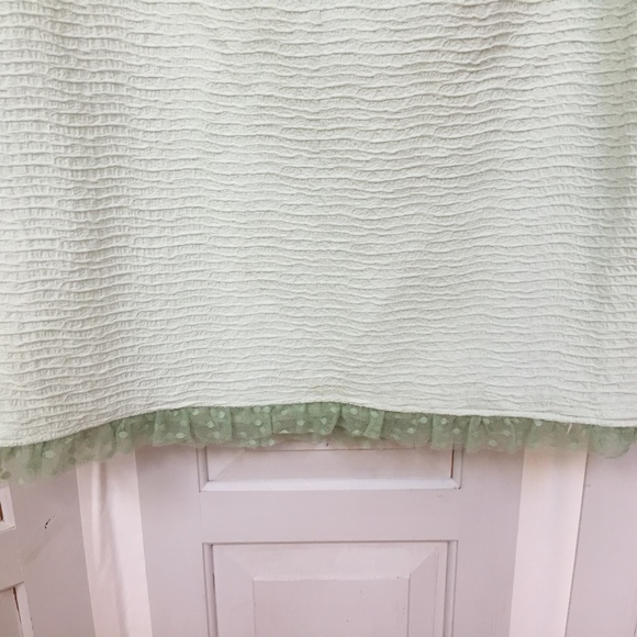 Rickie Freeman Teri John Pastel Green Textured Skirt - Picture 3 of 16